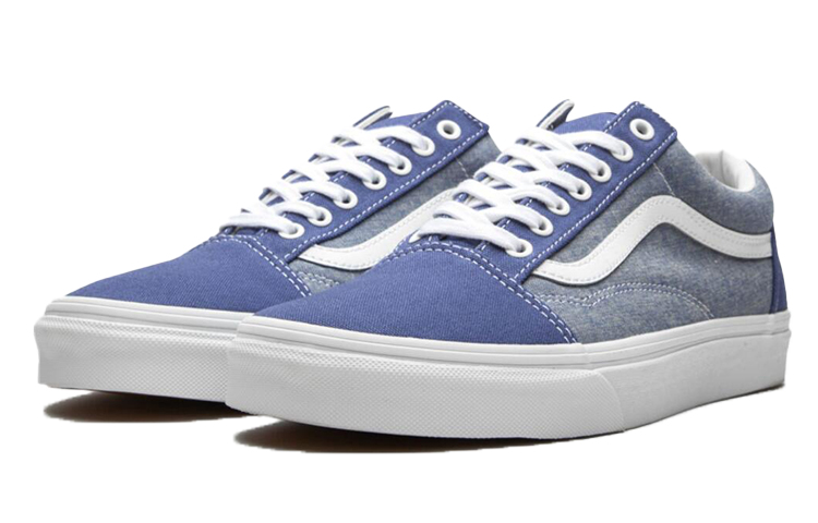 Lookbook Vans Old Skool Canvas 'Navy Chambray' Sneakers Pria/Wanita VN0A38G1VIO
