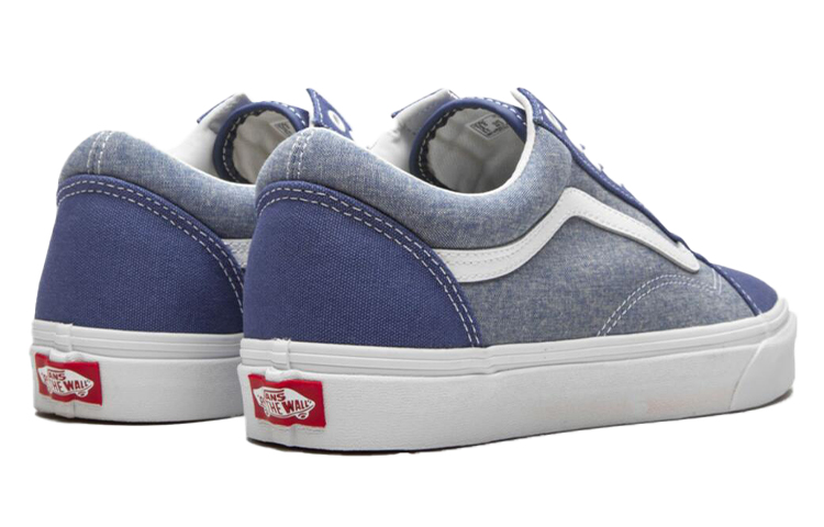 Shop Vans Old Skool Canvas 'Navy Chambray' Sneakers Pria/Wanita VN0A38G1VIO