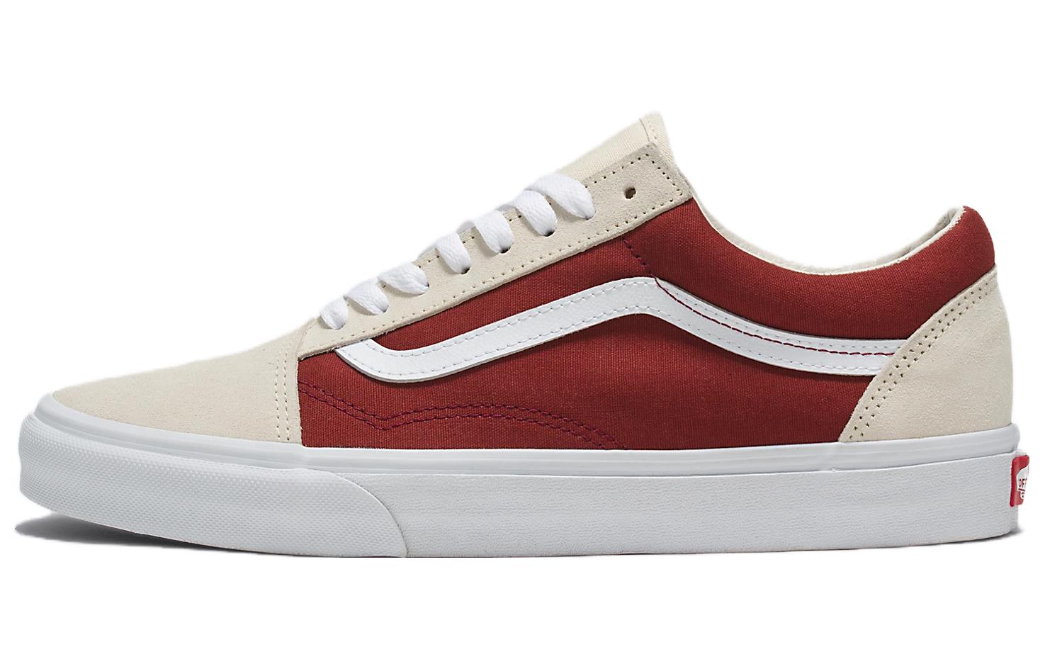 Buy Vans Old Skool 潮流休閒 防滑耐磨 低筒 滑板鞋 通用款 米紅色