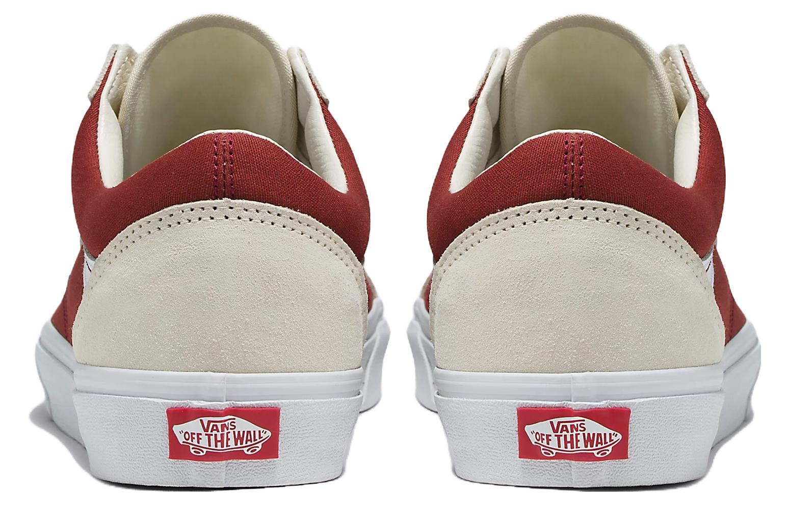 Lookbook Vans Old Skool 潮流休閒 防滑耐磨 低筒 滑板鞋 通用款 米紅色