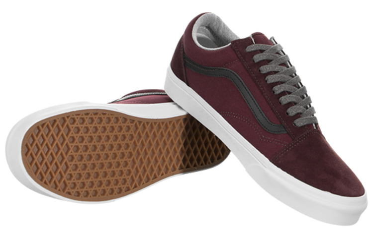 Vans Old Skool Casual Low Tops Skateboarding Shoes Unisex Red 圖 4