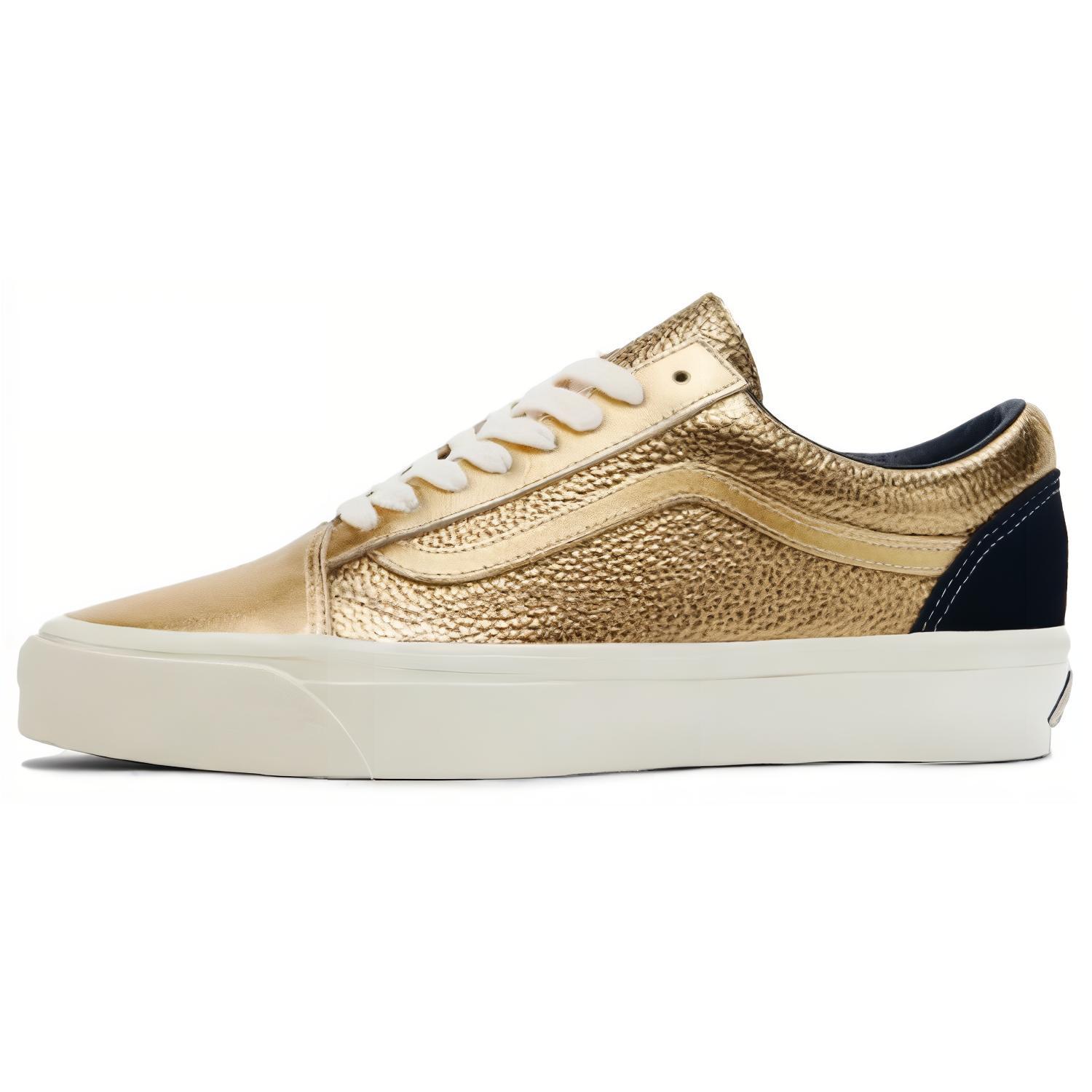 Vans Old Skool Classic Low-Top Canvas Shoes Gold VN000CQDGLD