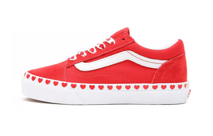 Vans Old Skool K Shoes White/Red VN0A4BUU30V