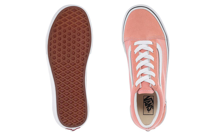 Shop Vans Old Skool 低幫 板鞋 男女同款 淺粉