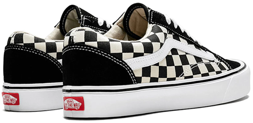 Vans Old Skool Lite 格子低幫板鞋 男女同款 黑白 Shop Vans Old Skool Lite 格子低幫板鞋 男女同款 黑白
