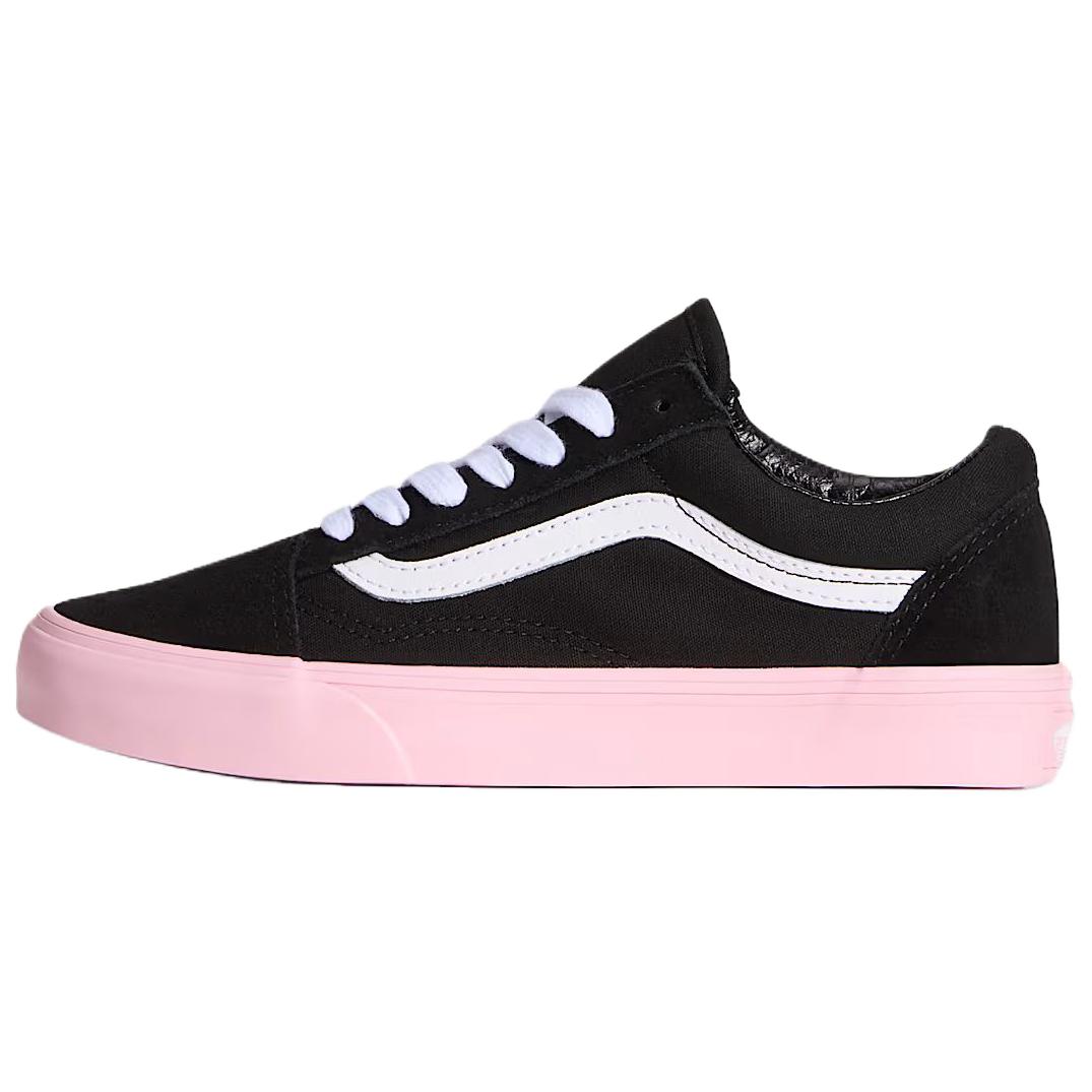 Vans Old Skool Low-Top Sneakers Black Pink Comfortable Fit. VN000D6WPIB