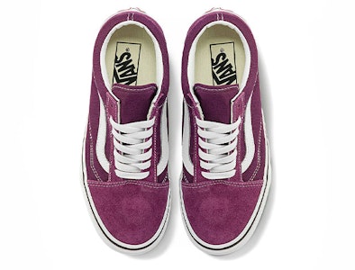 Vans Old Skool 低筒 滑板鞋 男女同款 绛紫色 Lookbook Vans Old Skool 低筒 滑板鞋 男女同款 绛紫色