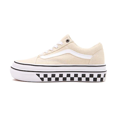 Vans Old Skool Low Tops Casual Skateboarding Shoes Beige White