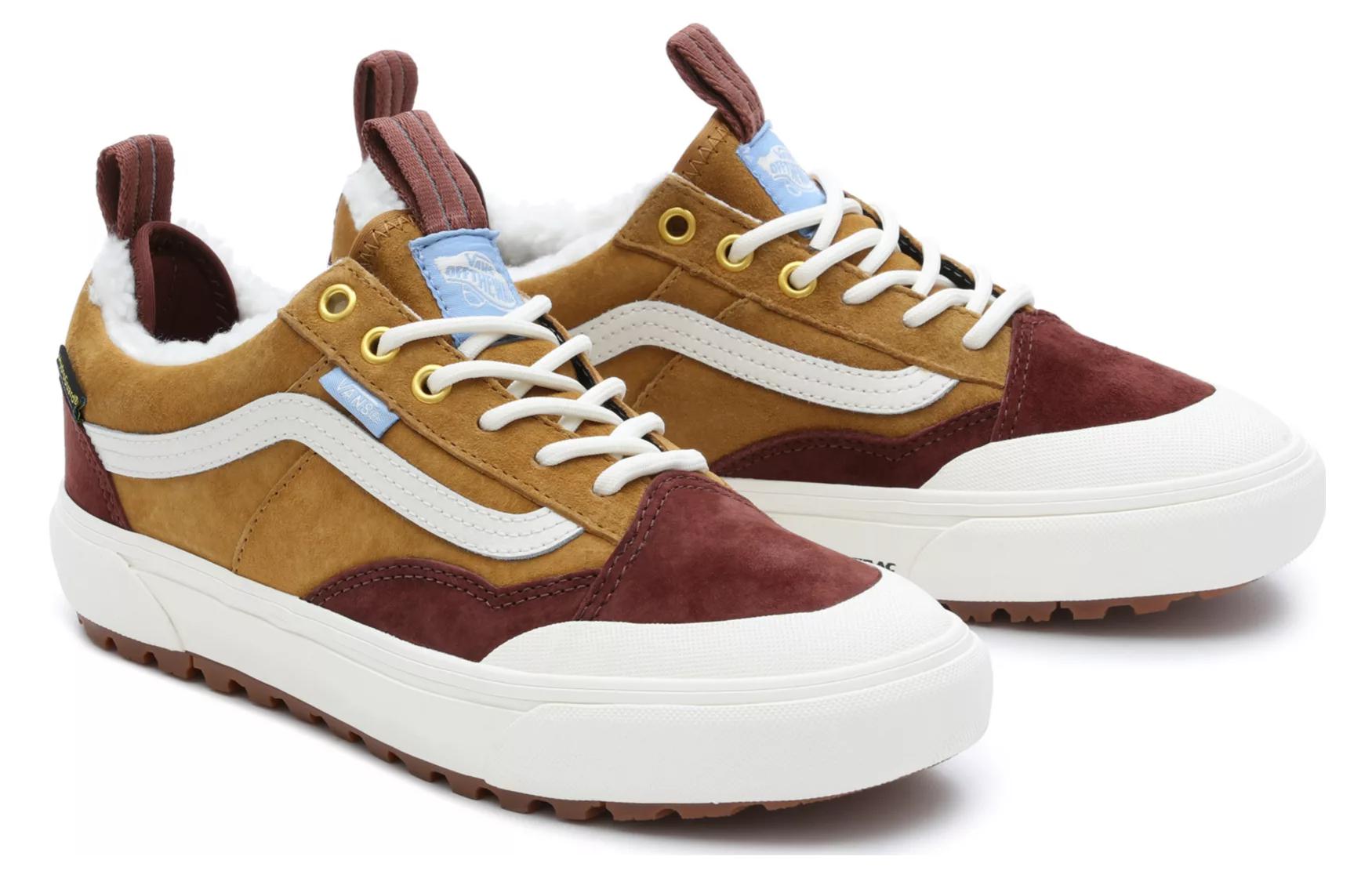 Lookbook Vans Old Skool MTE-2 圓頭繫帶舒適 防水耐磨透氣防滑 低筒 計分板鞋 通用款 紅棕色