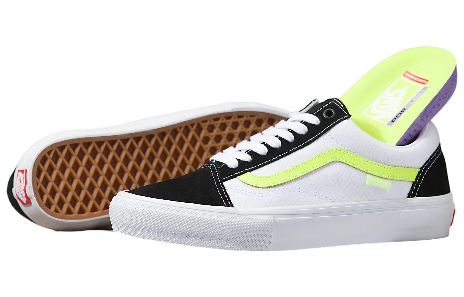 Vans Old Skool Neon Skate 'White Black Green' 圖 5