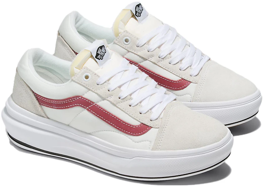 Vans Old Skool 休閒舒適百搭防滑耐磨低幫板鞋 男女同款 米白紅 Lookbook Vans Old Skool 休閒舒適百搭防滑耐磨低幫板鞋 男女同款 米白紅