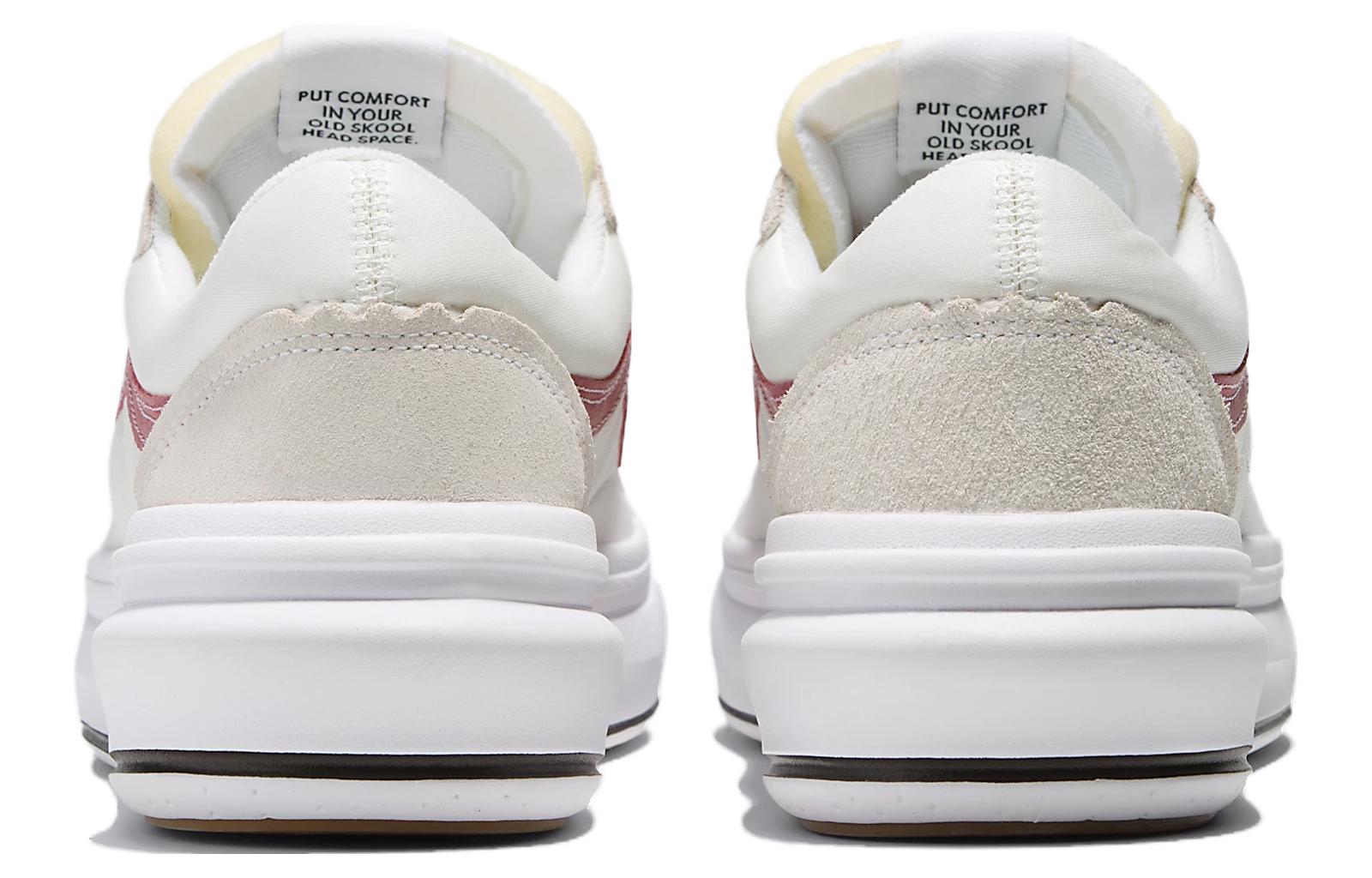 Shop Vans Old Skool 休閒舒適百搭防滑耐磨低幫板鞋 男女同款 米白紅