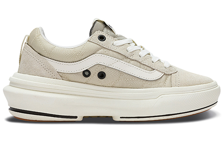 Lookbook Vans Old Skool Overt Plus CC 厚底休閒 防滑增高 低筒 板鞋 男女同款 燕麥色
