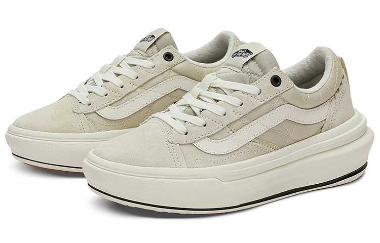 Shop Vans Old Skool Overt Plus CC 厚底休閒 防滑增高 低筒 板鞋 男女同款 燕麥色
