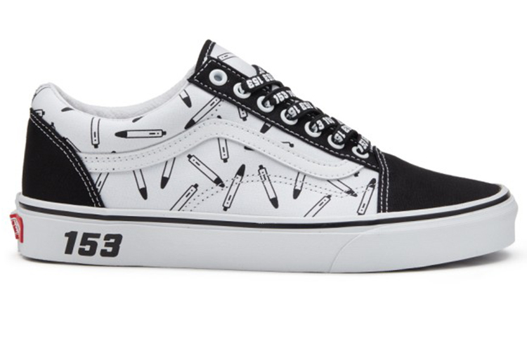 Order Vans Old Skool 經典百搭 休閒 低筒 板鞋 男女同款 黑白塗鴉