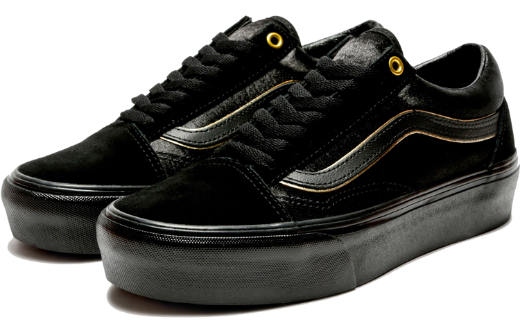 Order Vans Old Skool Platform 'Black Gold' VN0A3B3UZX1