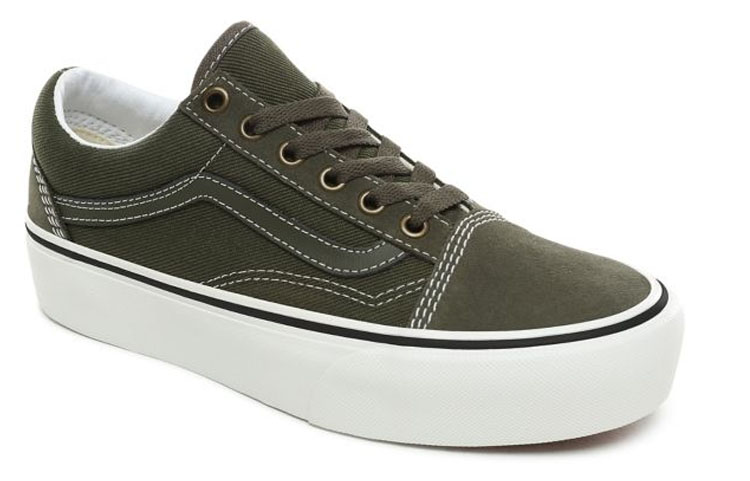 Lookbook Vans OLD SKOOL PLATFORM ''Groen Wit'' VN0A3B3UVTF