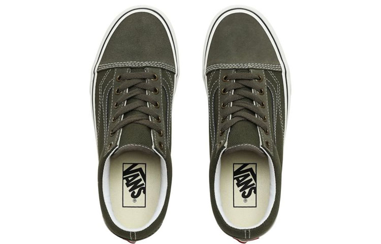 Shop Vans OLD SKOOL PLATFORM ''Groen Wit'' VN0A3B3UVTF