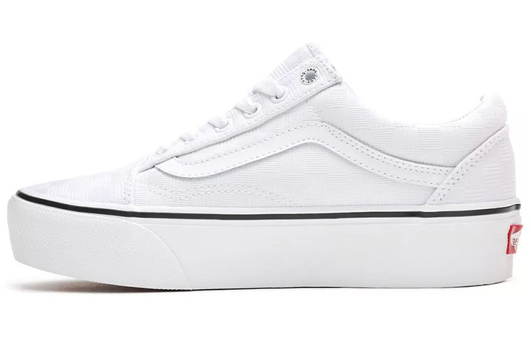 Vans Old Skool Platform 'Tonal Checkerboard - White' VN0A3B3U42B