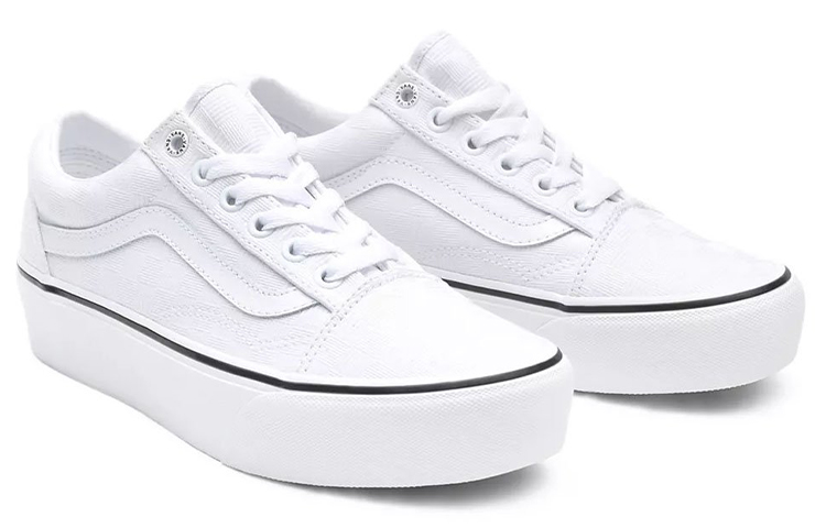 Lookbook 반스 올드스쿨 플랫폼 '화이트 체커보드' VN0A3B3U42B