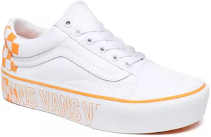 Lookbook Vans Old Skool 厚底 女款 白橘