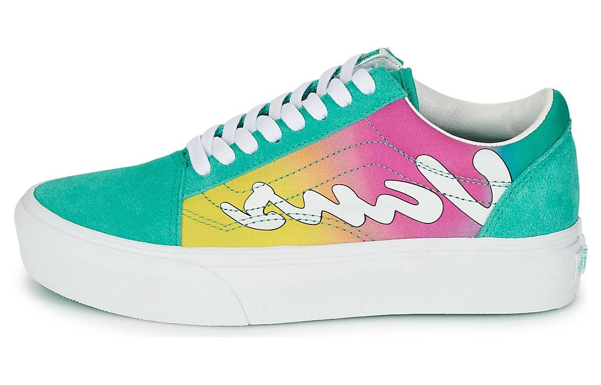 Vans Old Skool Platform logo 'Green Purple Yellow' VN0A5KRGB68