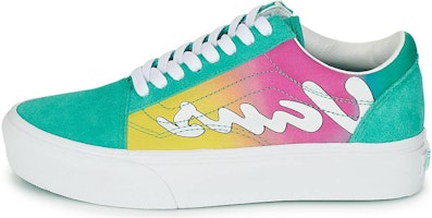 Vans Old Skool Platform logo 'Green Purple Yellow' VN0A5KRGB68 Vans Old Skool Platform logo 'Green Purple Yellow' VN0A5KRGB68