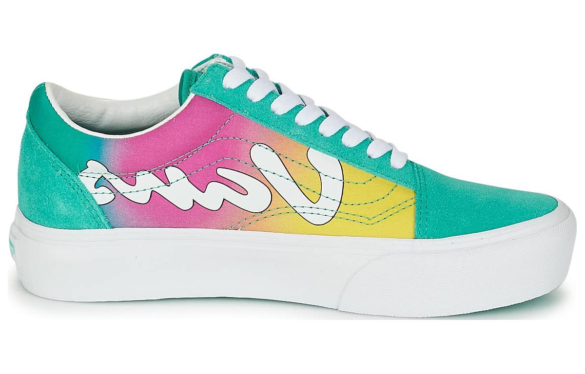 Order Vans Old Skool Platform Logo 'Hijau Ungu Kuning' VN0A5KRGB68