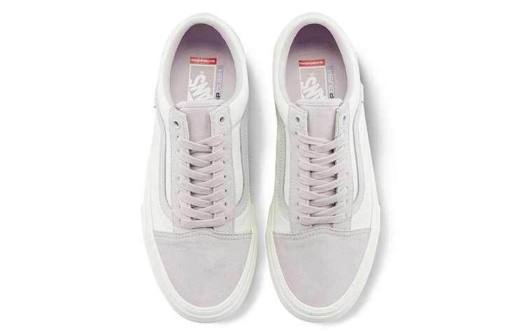 Lookbook ヴァンズ オールドスクール 白/ピンクブルー (Vanz Ōrudosukūru Shiro/Pinkuburū) VN0A5FCB3MG