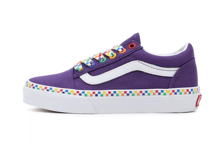 Buy Vans Old Skool Pelangi Kotak-kotak 'Ungu Putih' VN0A7Q5FAC0