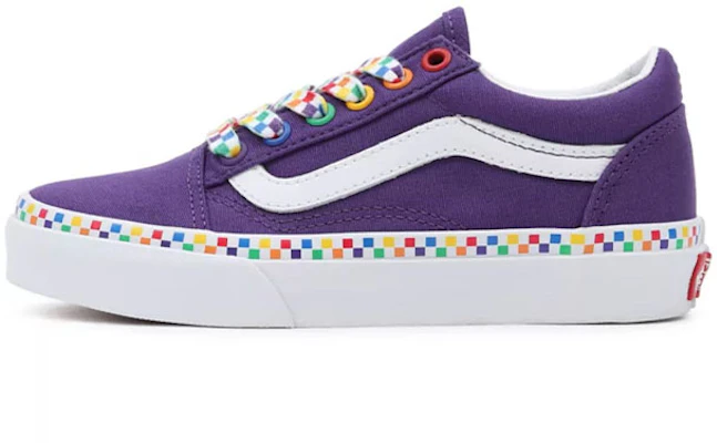 Vans Old Skool Pelangi Kotak-kotak 'Ungu Putih' VN0A7Q5FAC0 Buy Vans Old Skool Pelangi Kotak-kotak 'Ungu Putih' VN0A7Q5FAC0