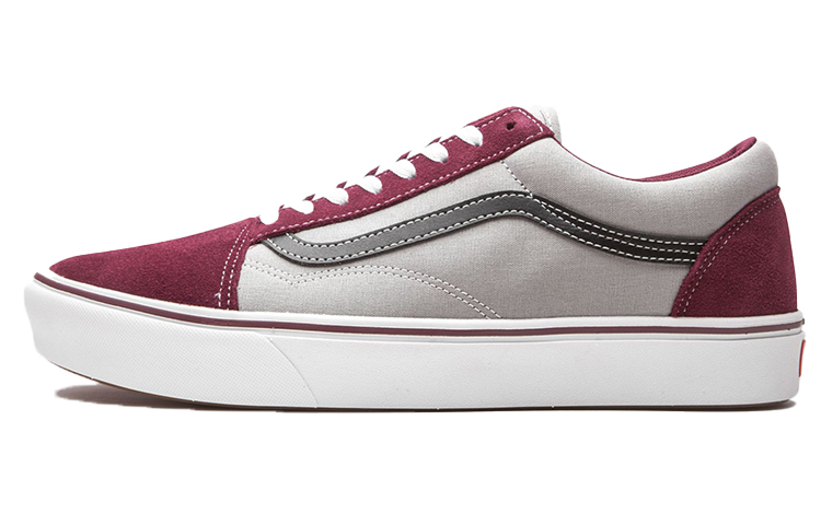 Buy Vans Old Skool 透氣耐磨防滑低筒休閒板鞋 紅灰