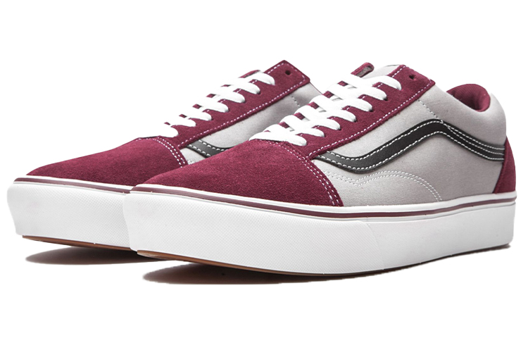 Order Vans Old Skool 透氣耐磨防滑低筒休閒板鞋 紅灰