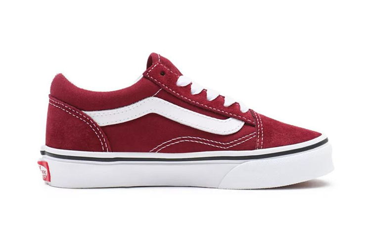 Order 中童 Vans Old Skool 休閒 透氣防滑耐磨 低筒 兒童滑板鞋 紅白色