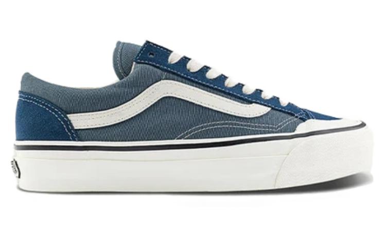 Order Vans Old Skool Reissue 136 舒適百搭 防滑耐磨 低幫 板鞋 男女同款 藍色