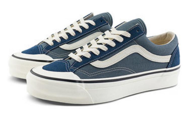 Lookbook Vans Old Skool Reissue 136 舒適百搭 防滑耐磨 低幫 板鞋 男女同款 藍色