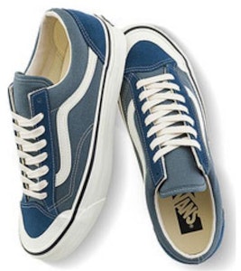 Vans Old Skool Reissue 136 舒適百搭 防滑耐磨 低幫 板鞋 男女同款 藍色 Details for Vans Old Skool Reissue 136 舒適百搭 防滑耐磨 低幫 板鞋 男女同款 藍色