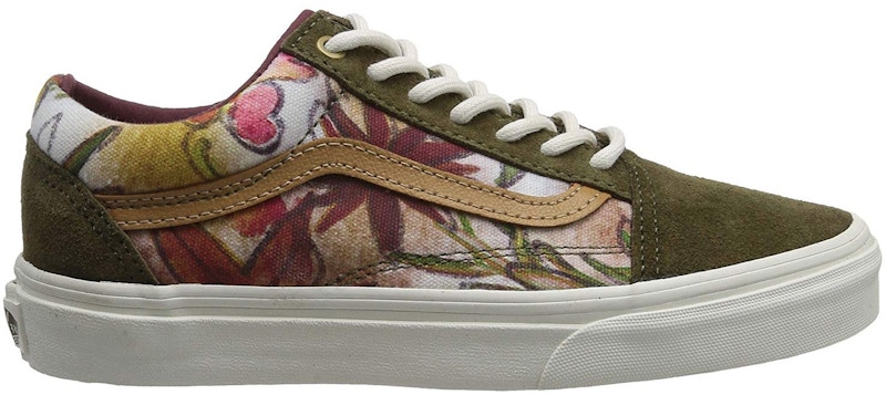 Buy バンズ オールドスクール 復刻 迷彩花柄 (ダークオリーブ) VN-0KW7AS7