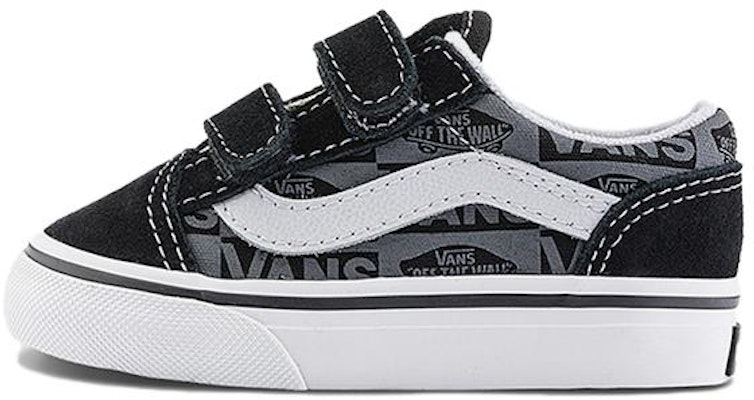 嬰童 Vans Old Skool 耐磨平衡 低筒 學步鞋 黑灰白 Buy 嬰童 Vans Old Skool 耐磨平衡 低筒 學步鞋 黑灰白