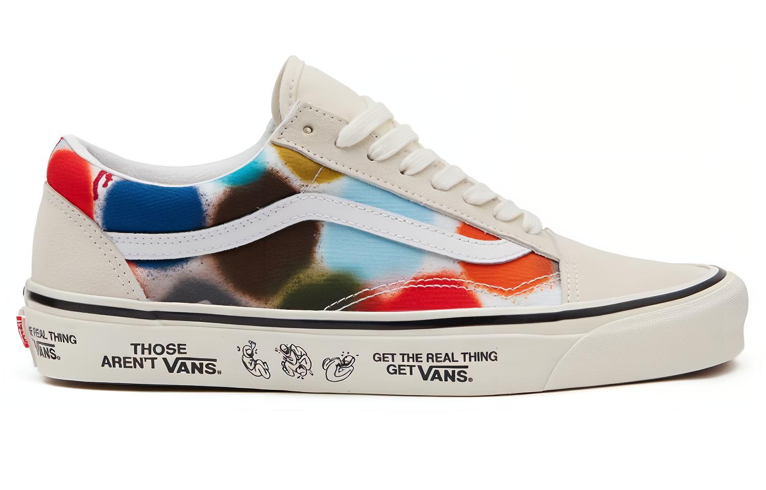 Order Vans Old Skool 復古 耐磨防滑 低幫 板鞋 男女同款 白紅藍