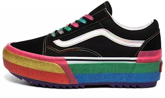 Vans Old Skool Stacked 'Glitter - Black Rainbow' VN0A4U15WW1 Vans Old Skool Stacked 'Glitter - Black Rainbow' VN0A4U15WW1