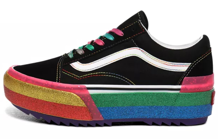 Vans Old Skool Stacked 'Glitter - Black Rainbow' VN0A4U15WW1