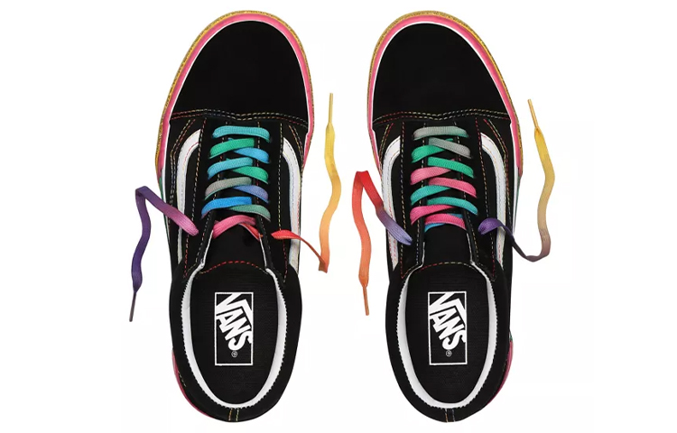 Shop Vans Old Skool Stacked ''Glitter - Schwarz Regenbogen'' VN0A4U15WW1