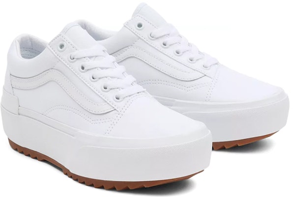 Vans Old Skool 厚底鞋 '纯白胶底' VN0A4U15L5R Lookbook Vans Old Skool 厚底鞋 '纯白胶底' VN0A4U15L5R