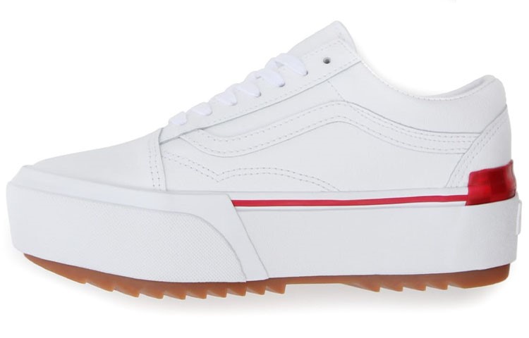 Vans Old Skool Stacked Ayakkabi 'White Red' VN0A4U15B0N
