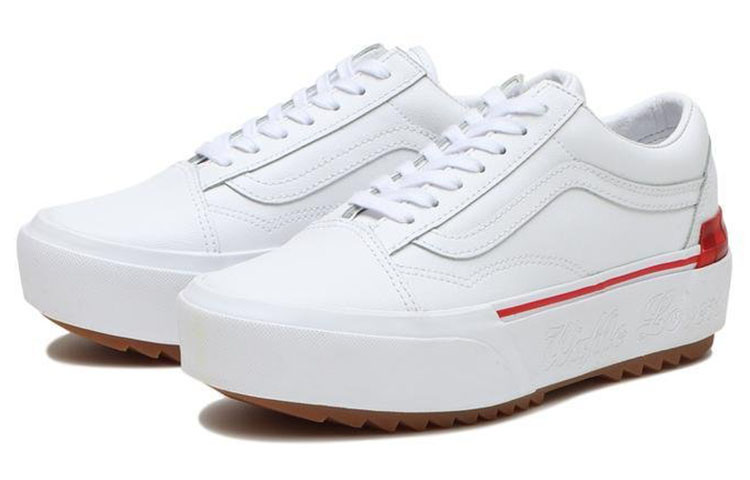 Order Vans Old Skool Stacked Kasut 'Putih Merah' VN0A4U15B0N