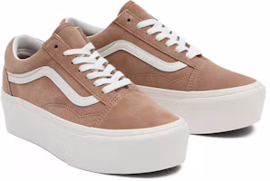 Lookbook Vans Old Skool Stackform 厚底休閒板鞋 女式 棕白