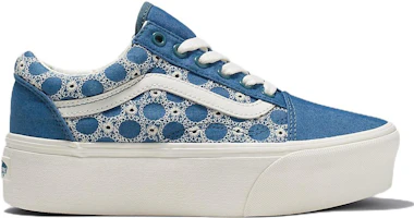 Order Vans Old Skool Stackform 潮流休閒 防滑耐磨 低幫 板鞋 男女同款 藍白