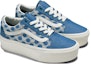 Lookbook Vans Old Skool Stackform 'Denim Mix' Lelaki Perempuan Kasut Kasual VN0A7Q5MBLU