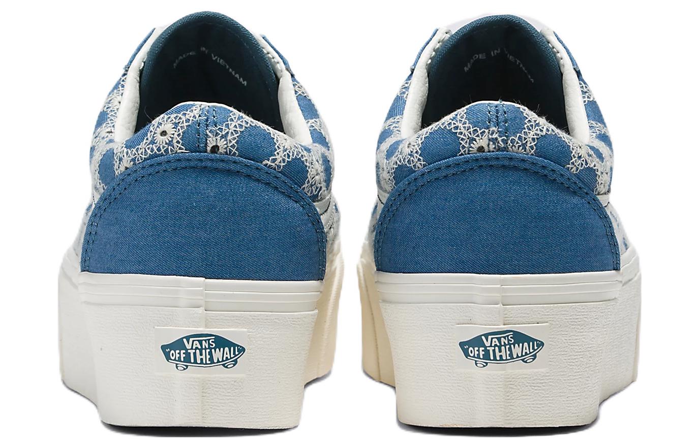 Shop Vans Old Skool Stackform 'Denim Mix' Lelaki Perempuan Kasut Kasual VN0A7Q5MBLU